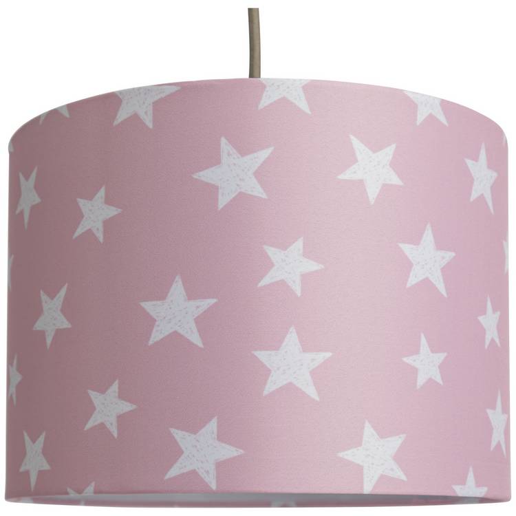 Argos Home pink star lampshade 25cm, imported from the UK