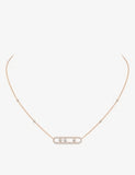 Messika diamond necklace Move Pavé 18ct rose-gold 42cm (British brand)