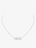 Messika Move Pavé 18ct white-gold diamond necklace, imported from the UK