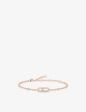Messika Move Uno Pavé 18ct rose-gold diamond bracelet 18.5cm (British brand)