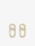 Messika Move Uno diamond stud earrings 18ct yellow gold - British product