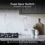 BG FCU LED switch brushed stainless steel, UK version