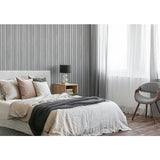 Fresco grey wooden slat wallpaper, imported from the UK