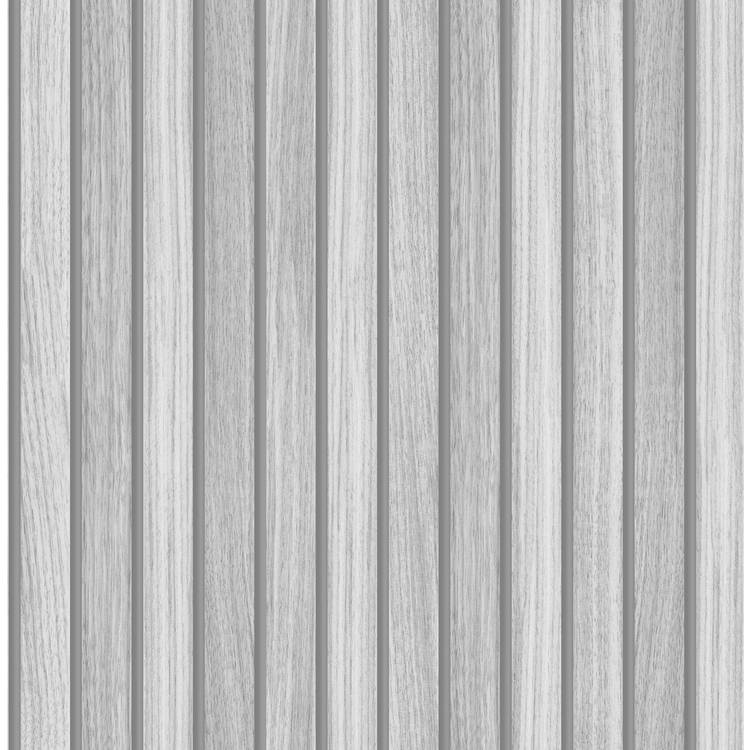 Fresco grey wooden slat wallpaper, imported from the UK