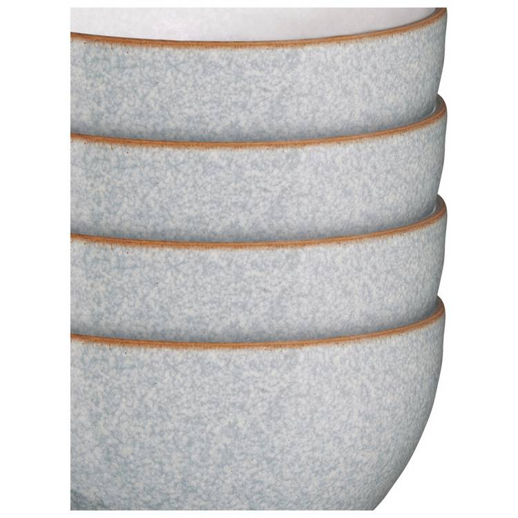 Denby Elements stoneware nibble bowls set of 4 light grey, UK version