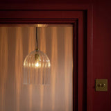 Habitat Morris & Co. glass and brass cloche ceiling light, UK version