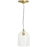 Habitat Morris & Co. glass and brass cloche ceiling light, UK version