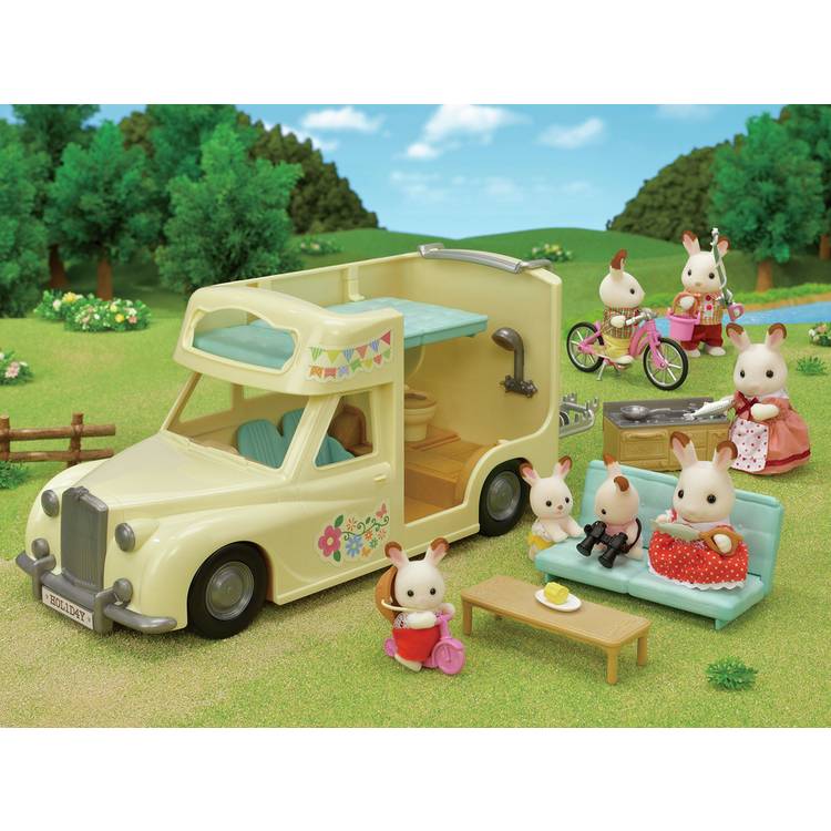Sylvanian Families Campervan playset with figures, imported from the UK