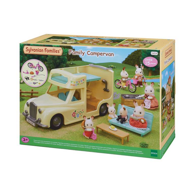 Sylvanian Families Campervan playset with figures, imported from the UK