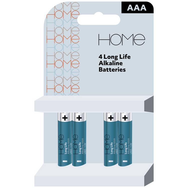 Argos Home AAA batteries pack of 4 - British product