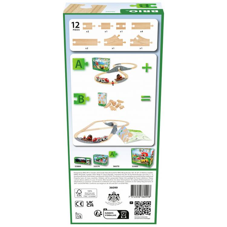 Brio wooden train expansion pack starter set - British product