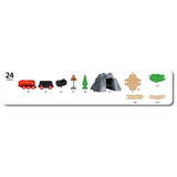 Brio steaming train set with wooden tracks and realistic steam effects (British brand)