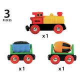 Brio battery action train with headlight and cement mixer (British brand)