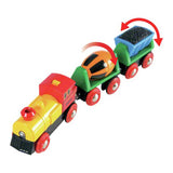 Brio battery action train with headlight and cement mixer (British brand)