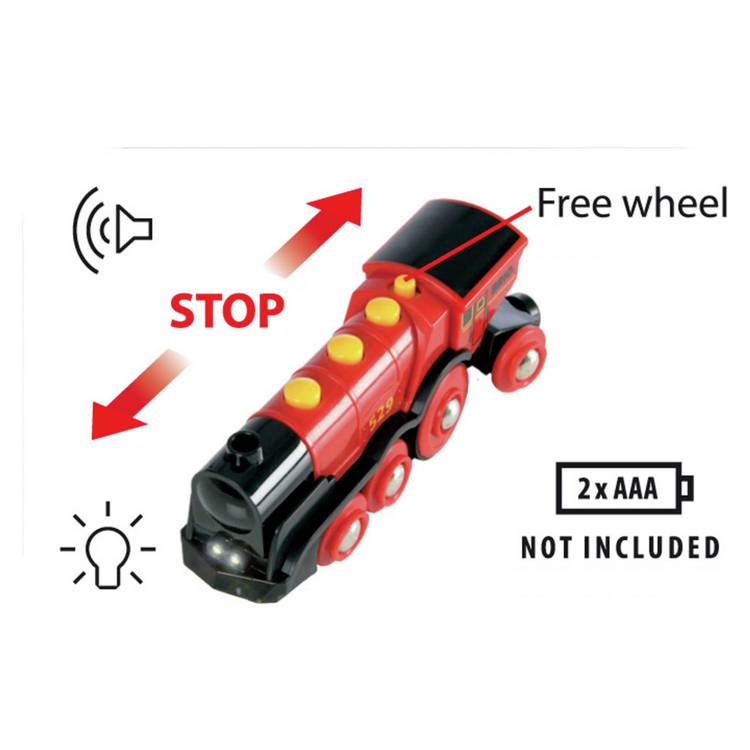 Brio red action locomotive - British product