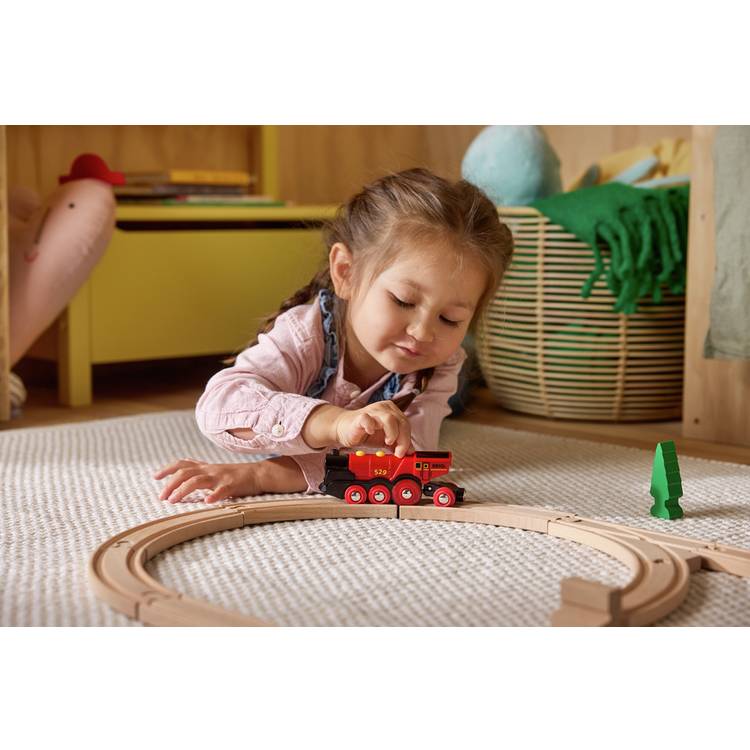 Brio red action locomotive - British product