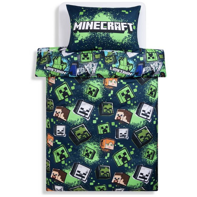 Minecraft Graffiti kids single duvet set, UK version
