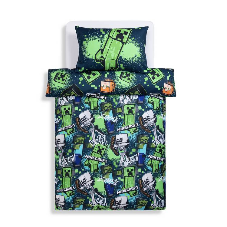 Minecraft Graffiti kids single duvet set, UK version