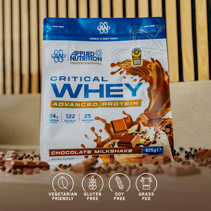 Applied Nutrition whey protein powder chocolate milkshake 825g (British brand)