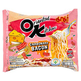 Mama Oriental Kitchen instant noodles carbonara bacon flavour, UK version