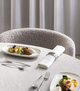Porcelain Serving Plate with Concealed Base and Tactile Relief, 23cm