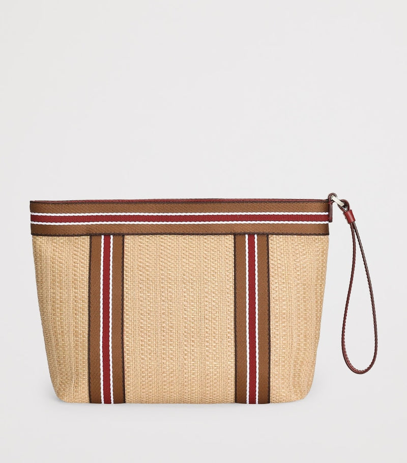 Dolce&Gabbana raffia-effect wash bag, UK version