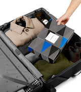 Large Check-In Suitcase with Leather Detailing and Silent Spinner Wheels, 72cm Height