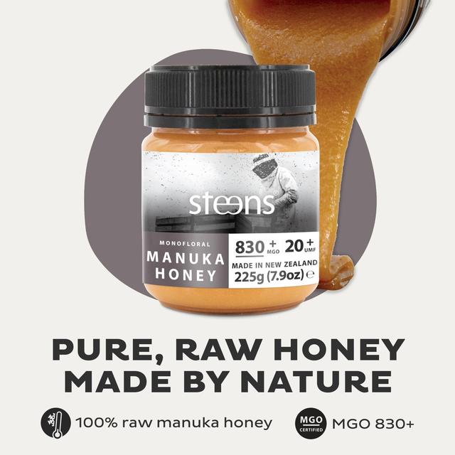 Steens MGO 830 UMF20 Manuka Honey   225g GOODS M&S
