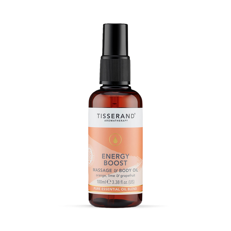 Tisserand Energy Boost Massage and Body Oil 100ml (British brand)