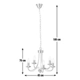 Argos Home Twirl 5-light chandelier brushed chrome (British brand)