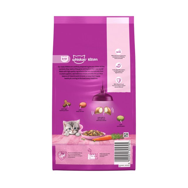 Whiskas 2-12mnths Kitten Dry Cat Food with Chicken 1.9kg GOODS M&S