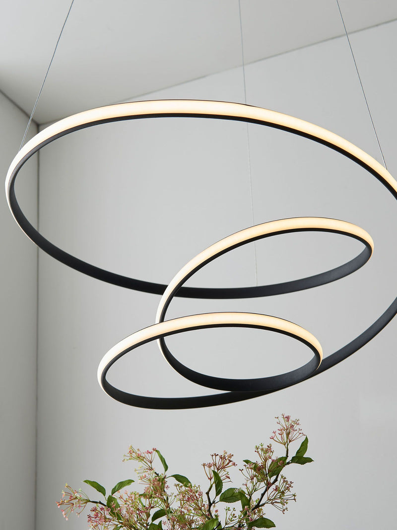 Gallery Home Black Delta ceiling pendant light, imported from the UK