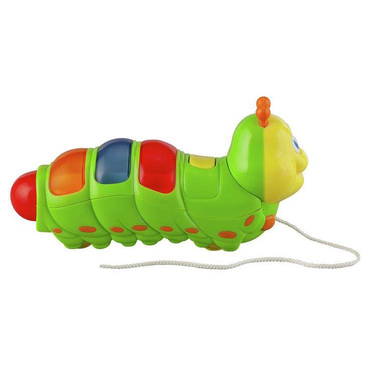 Chad Valley pull along caterpillar toy, imported from the UK
