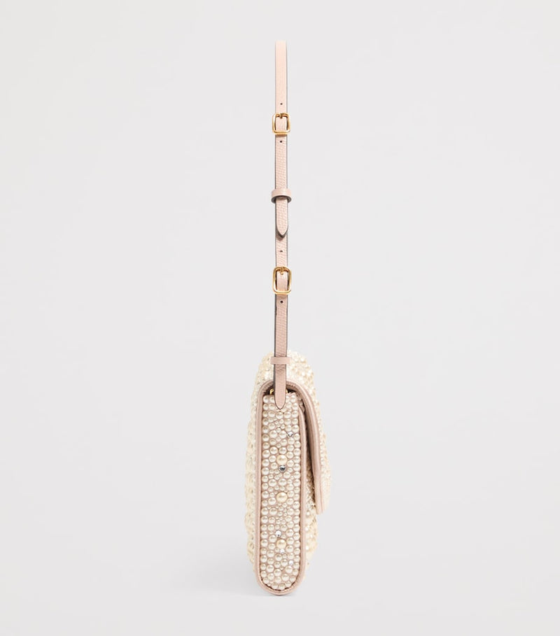 Valentino Garavani beaded vain soft shoulder bag, imported from the UK
