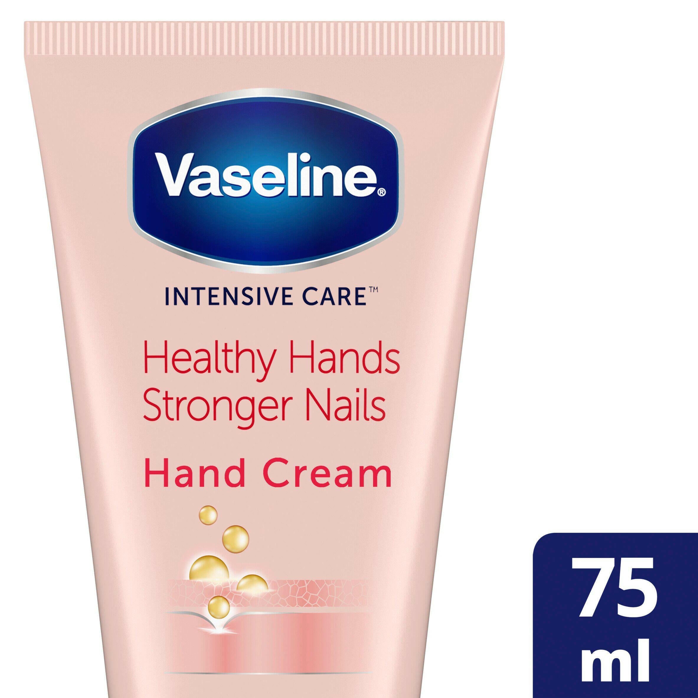 Vaseline Intensive Care Hand Cream Healthy Hands Stronger Nails with Keratin & Vaseline Jelly Tube 75ml face & body skincare Sainsburys