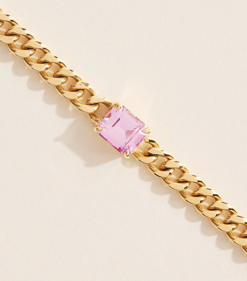 Anita Ko yellow gold sapphire chain bracelet 16.5cm, UK version