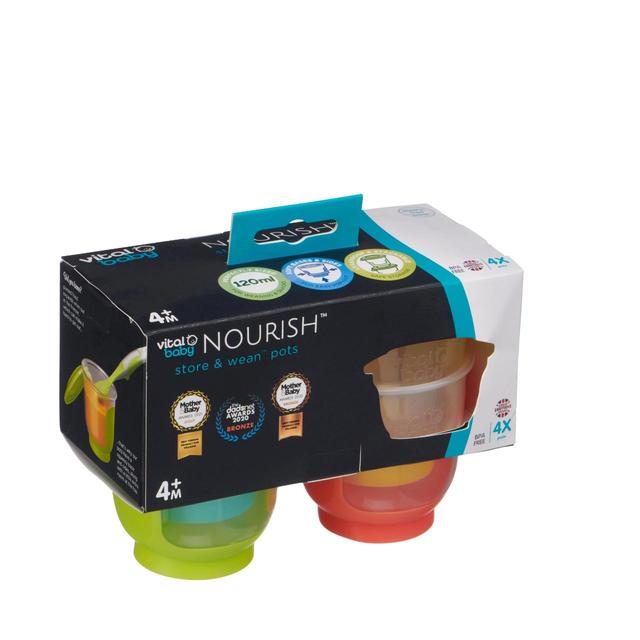 Vital Baby Store & Wean Pots 4 x 120ml GOODS M&S