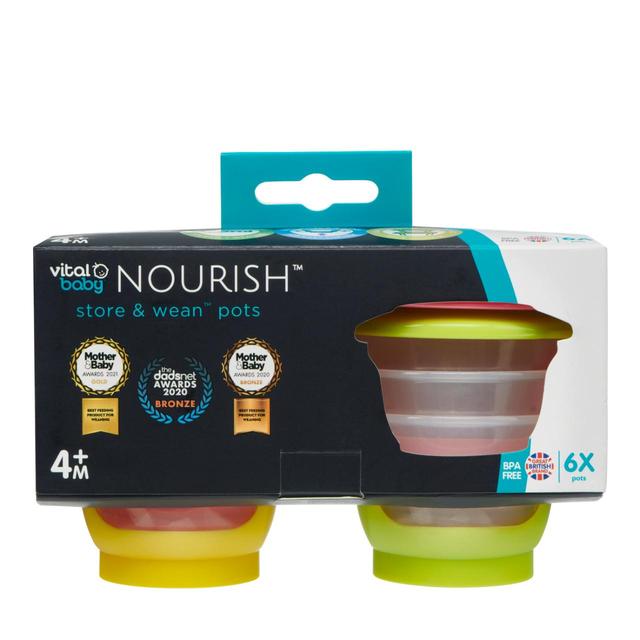 Vital Baby Store & Wean Pots   6 x 60ml GOODS M&S