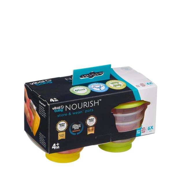 Vital Baby Store & Wean Pots   6 x 60ml GOODS M&S