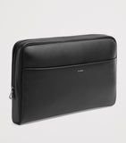 Aviteur leather trolley-sleeve laptop case - British product