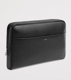 Aviteur leather trolley-sleeve laptop case - British product