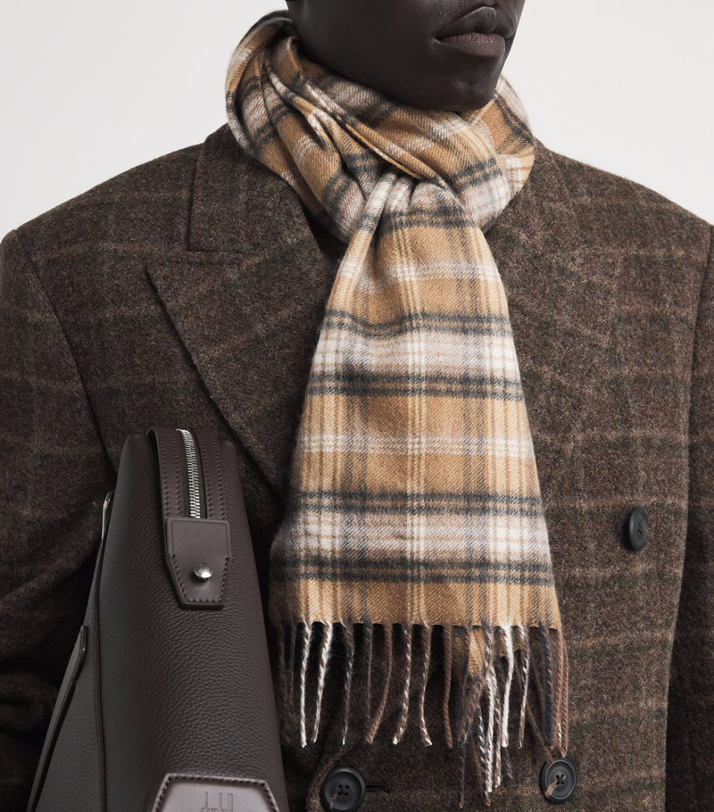 Harrods cashmere tartan scarf, UK version