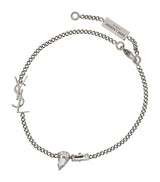 Harrods Saint Laurent Crystal Monogram Chain Bracelet- Buy online at McGrocer