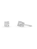 Sterling silver cubic zirconia stud earrings 4mm (British brand)