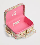 Bonpoint vanity case cross-body bag Liberty print cherry motif (British brand)
