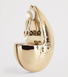 Tory Burch Wave earrings gold plated brass, UK version
