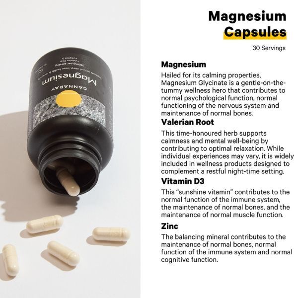 Cannaray Magnesium Capsules 300mg 60 capsules (British brand)