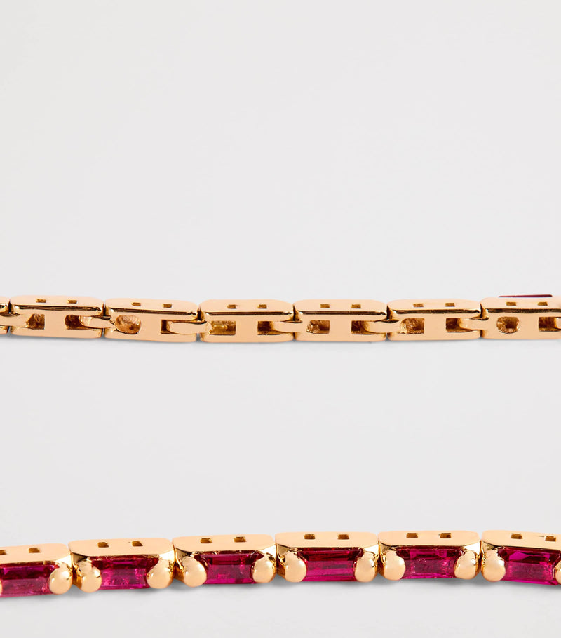 Suzanne Kalan rose gold ruby tennis bracelet, UK version