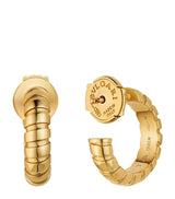 Harrods Bvlgari Yellow Gold Tubogas Hoop Earrings- Buy online at McGrocer
