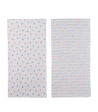 Miki House set of 2 cotton towels 70cm x 35cm, imported from the UK